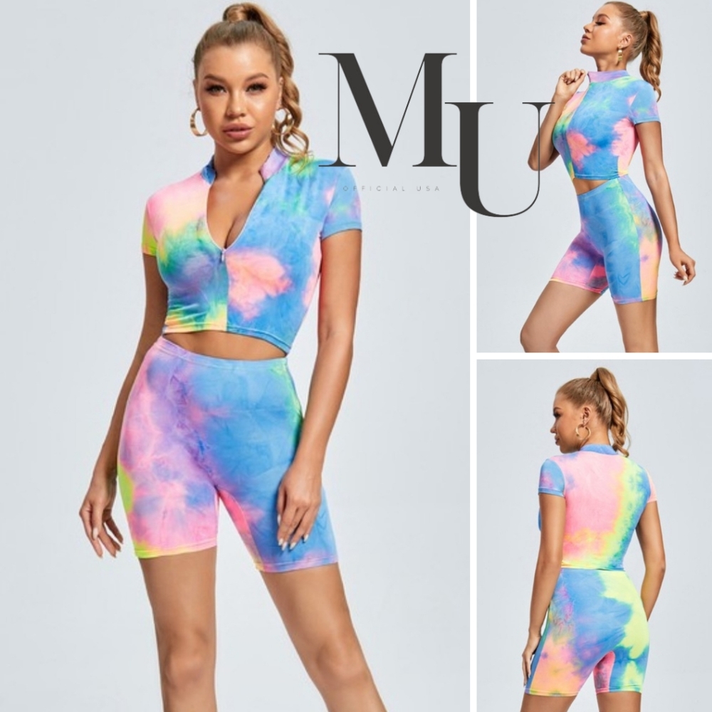 ☁️ Ariana Grande Over The Rainbow 2-Piece Tie Dye Set🌈